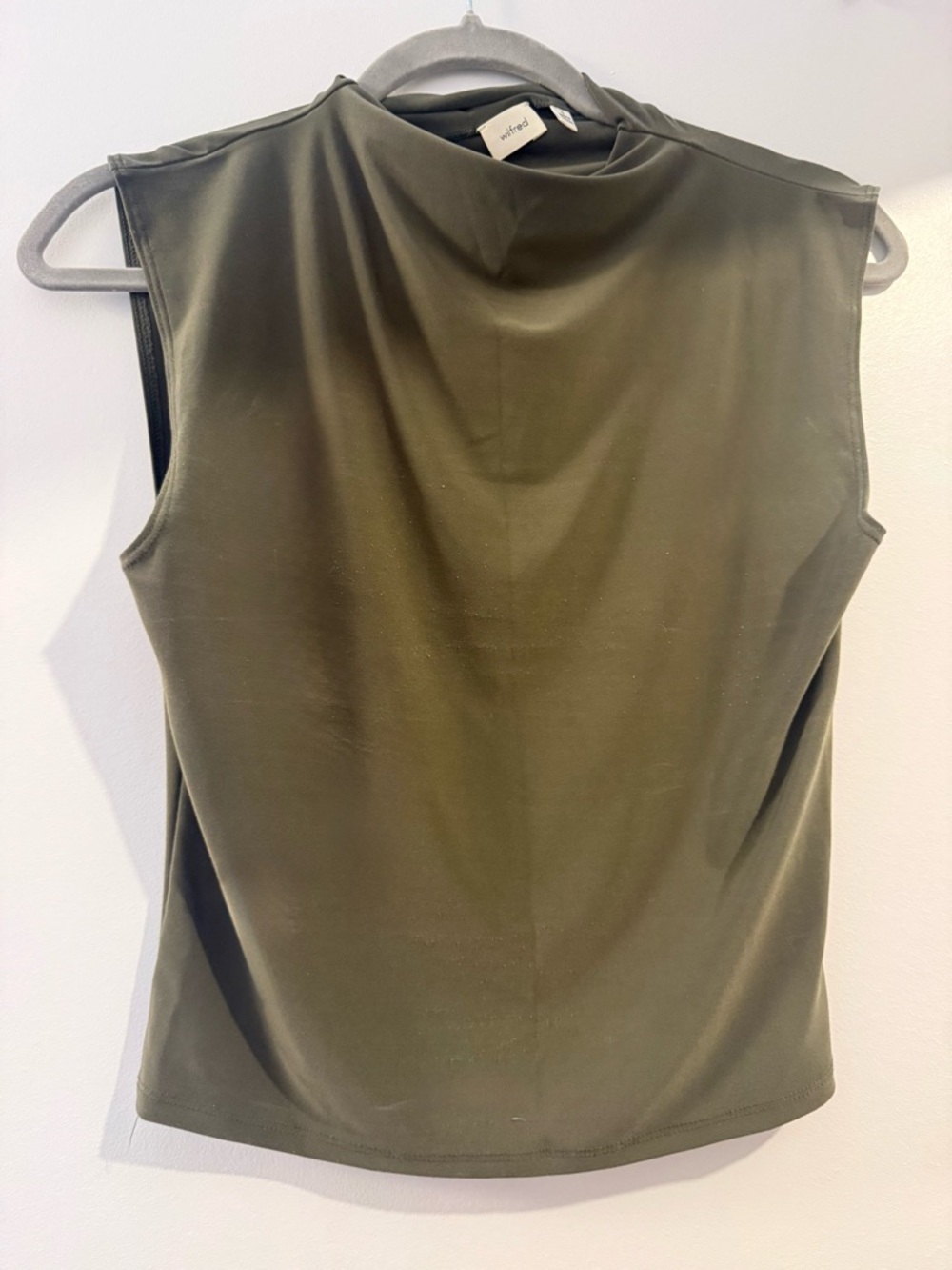 Wilfred Olive Sleeveless Mock Neck Tank